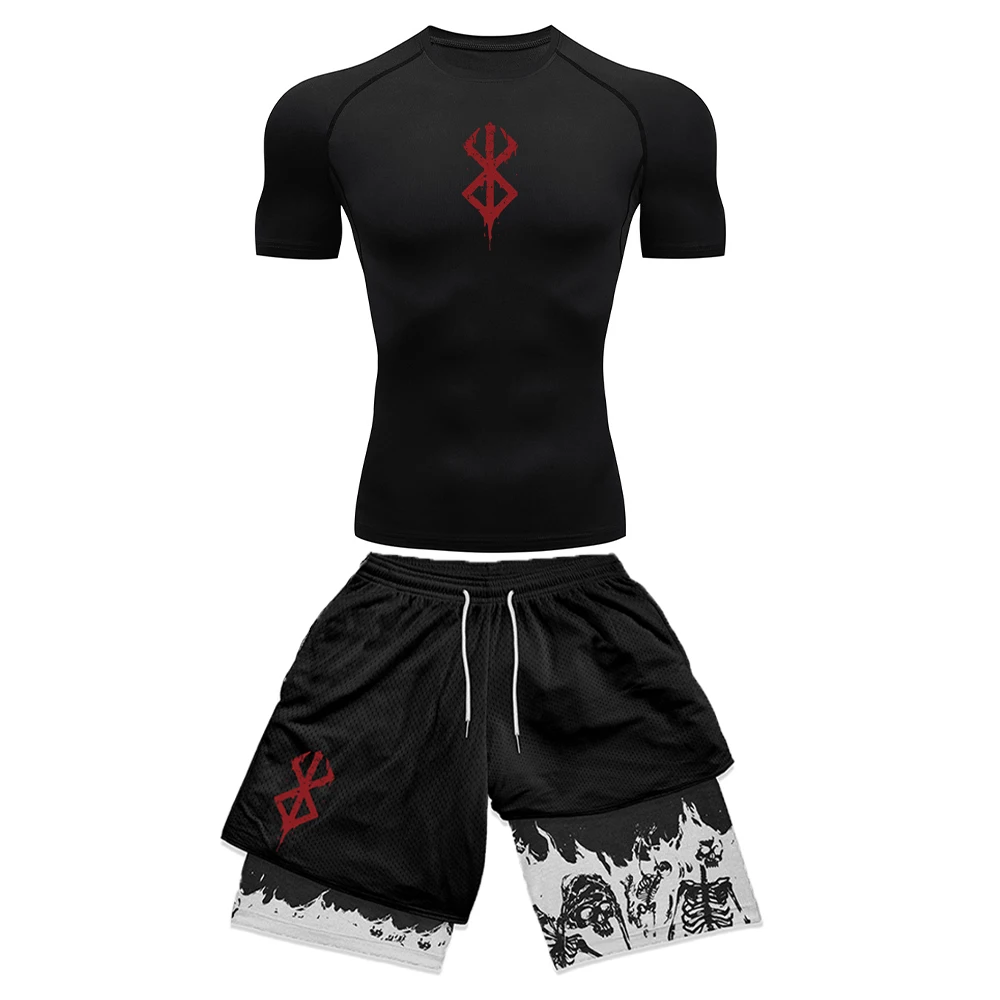 Compression Shorts Athletes - Conjunto de compresión con estampado 3D