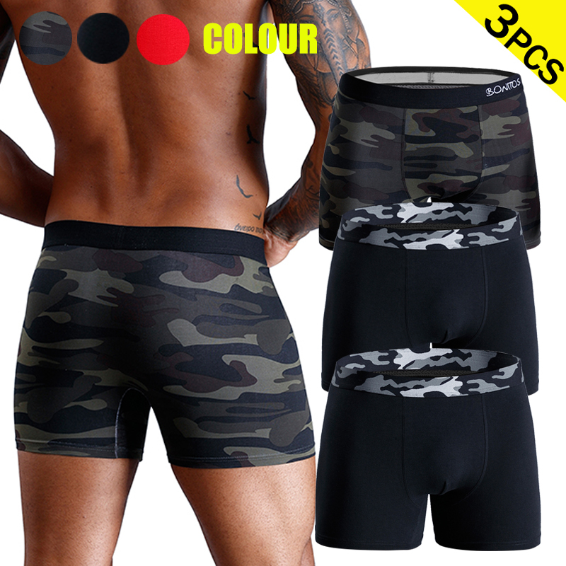 Boxer Brief Pack Cotton - 3 uds calzoncillos de camuflaje para