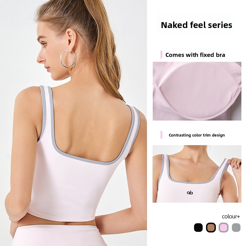 Camiseta sin mangas de yoga ac - Tank Top Ribbed reseña y precio